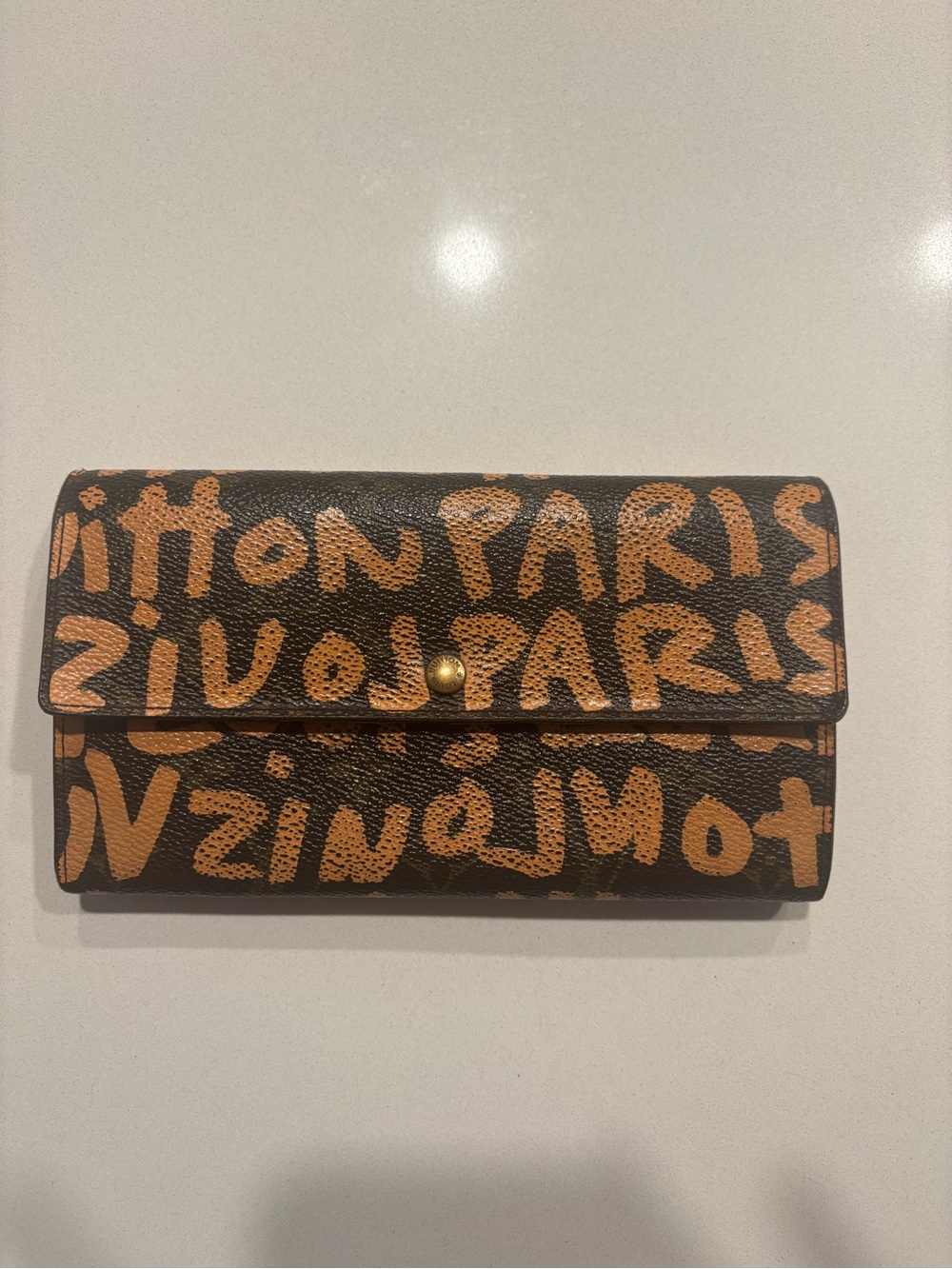 Louis Vuitton Stephen Sprouse Orange Graffiti Monogram Vintage Sarah Wallet